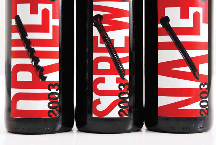 Dada Inspired Wine Label Design by Alicia Carvalho