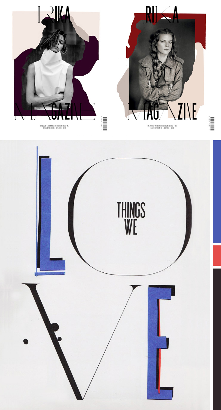 Rika Magazine Covers & Typeography