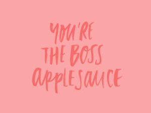 You're The Boss Applesauce, Andy Warhol, custom type project | www.alicia-carvalho.com