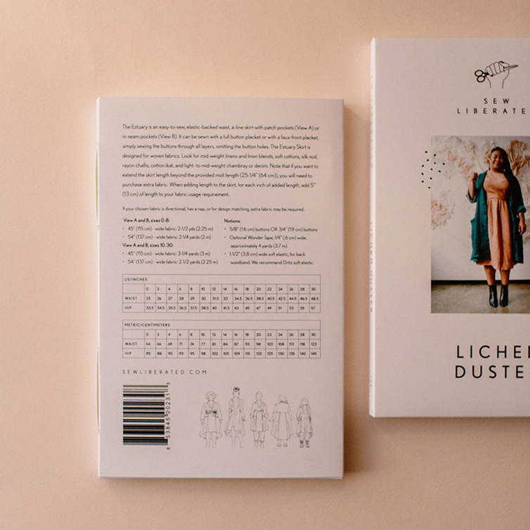 Sew Liberated printed sewing pattern packaging design | www.alicia-carvalho.com