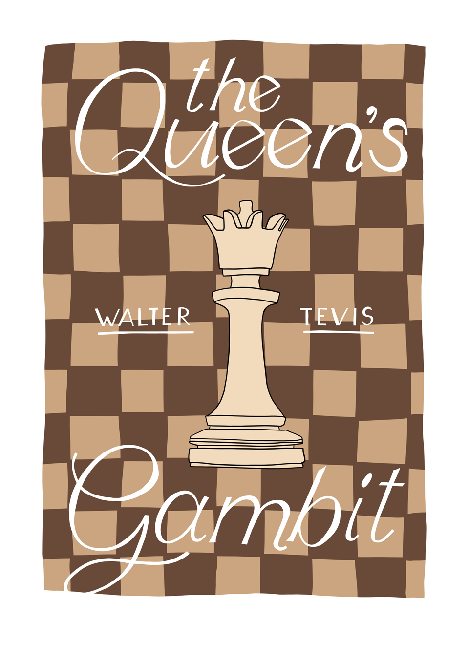 The Queen's Gambit by Walter Tevis | illustrated by Alicia Carvalho