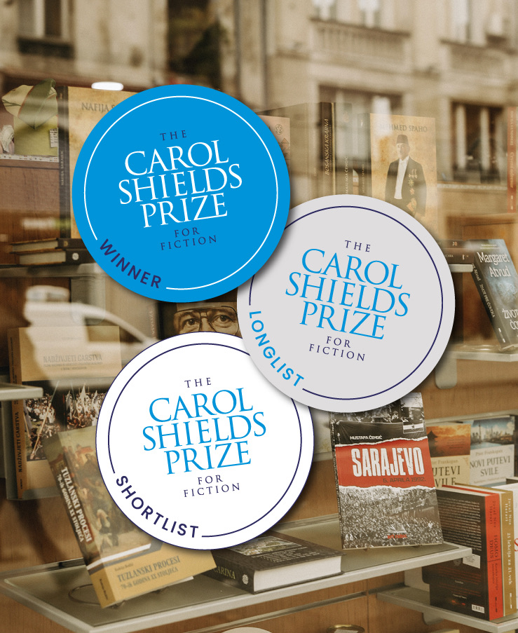 The Carol Shields Prize For Fiction Winner, Longlist and Shortlist Badge Sticker Design | by alicia-carvalho.com